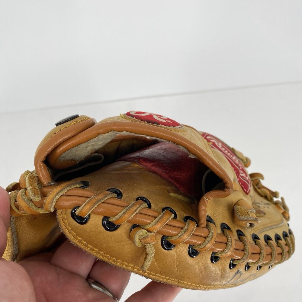 Rawlings RCM45GS Mike Piazza Catchers Mitt Tan Leather Glove RH Throw - Picture 5 of 6